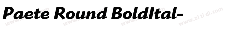 Paete Round BoldItal字体转换